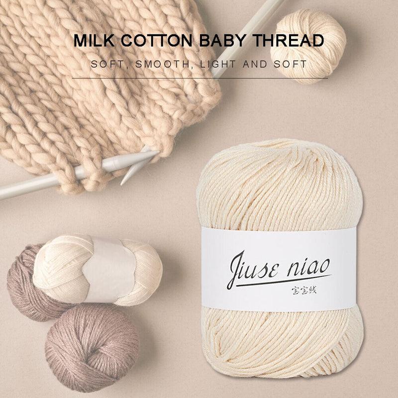 1 Roll 6 Strands Pure Cotton Ropes Baby Knitwear Crochet Yarn Twine (53)