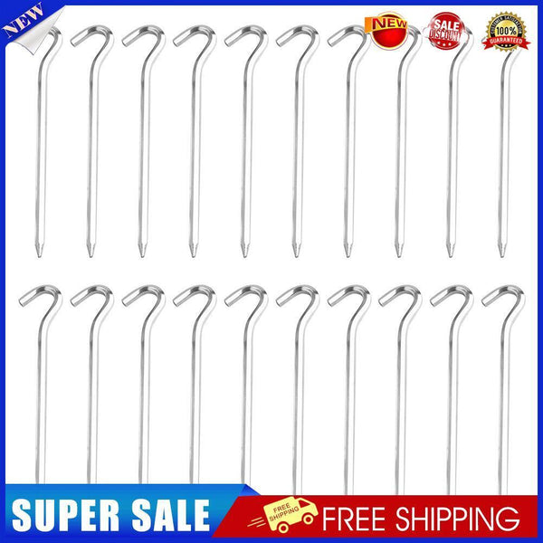 18cm Tent Pegs Outdoor Camping Awning Canopy Stakes Ground Nail Kit (10pcs)