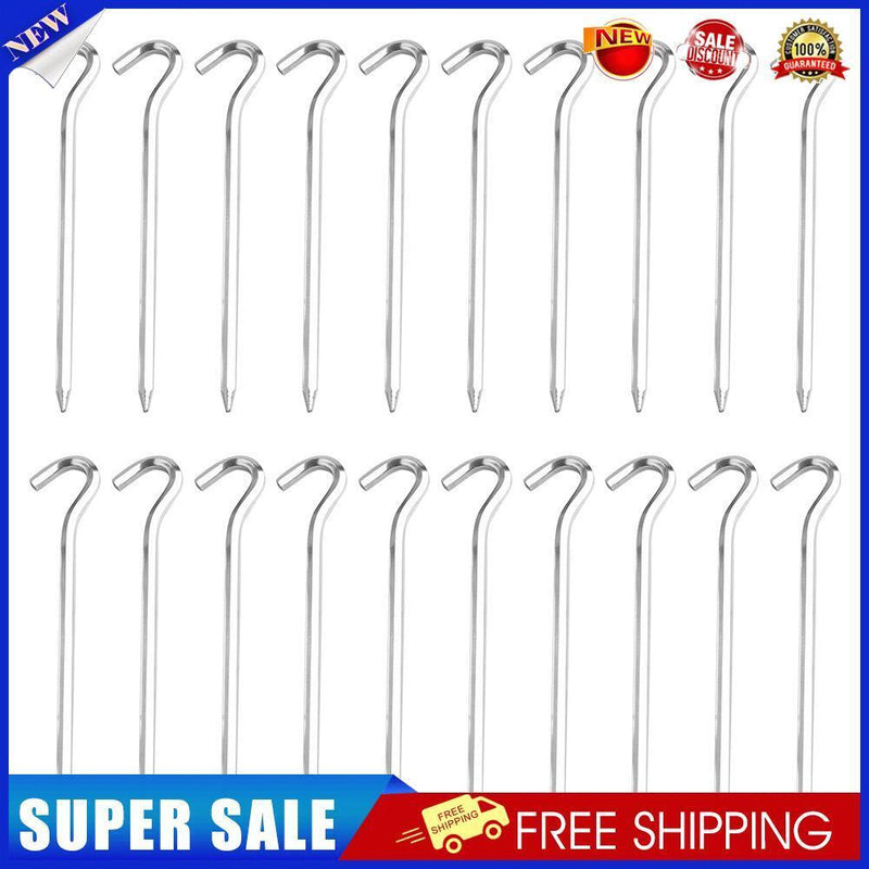 18cm Tent Pegs Outdoor Camping Awning Canopy Stakes Ground Nail Kit (10pcs)