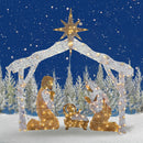 Christmas Nativity Scene LED Light Nativity Family Scene Ornaments Yard Stakes