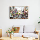 Full Embroidery Street Pattern DIY Stamped Canvas 11CT Needlework Set Home Decor