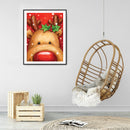 Christmas Elk Full Round Drill Mosaic Diamond Painting DIY Rhinestone Crafts