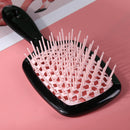 Wide Teeth Air Cushion Comb Scalp Massage Salon Hair Brush (Black Pink) Newly