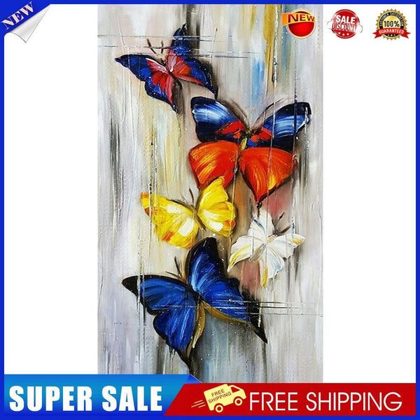 Butterflies Oil Paint By Numbers DIY Handpainted on Canvas Wall Art Picture