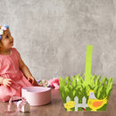 Happy Easter Egg Basket Portable Non-woven Fabric Candy Storage Bucket Tote B