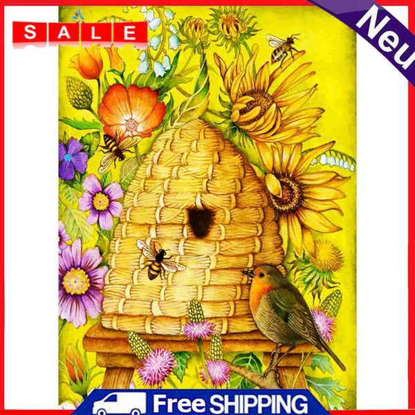 Special Shaped Bee Nest Flower 5D DIY Diamond Painting Part Drill Home Craft Art