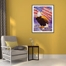 5D DIY Flag Eagle Full Square Drill Mosaic Diamond Painting Rhinestone Art Cr
