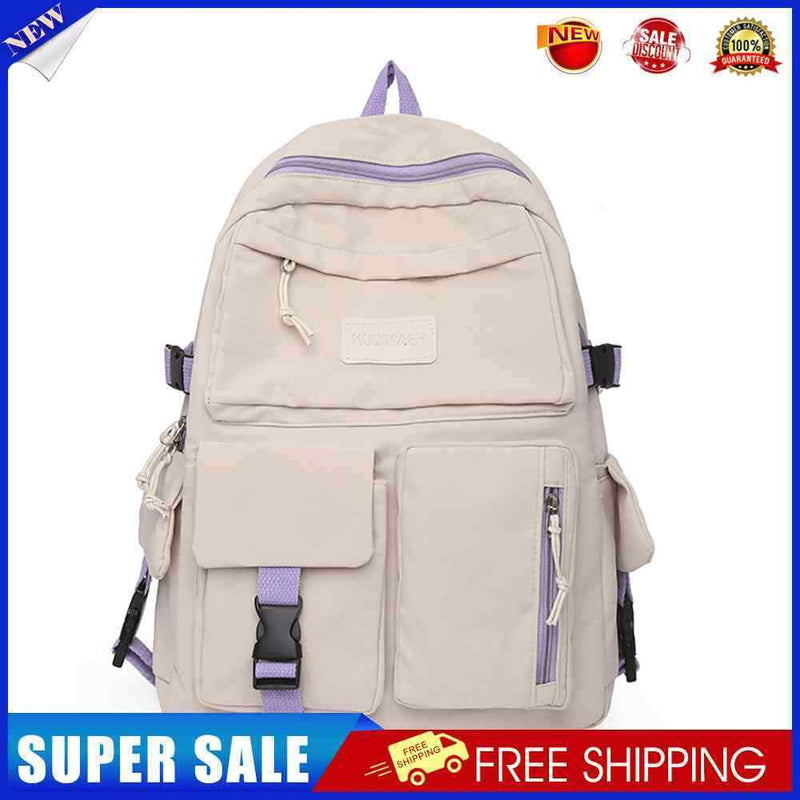 #A Large Capacity Student Hit Color Laptop High School Book Bag Casual Travel