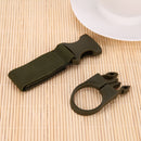 Portable Outdoor Hiking Nylon Webbing Bottle Holder Buckle Clip(Army Green)