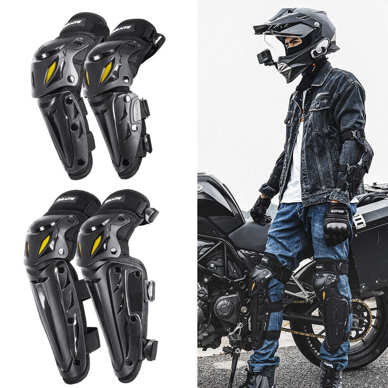 4pcs SULAITE Reflective Motorcycle Riding Knee Pads Protective Elbow Guard