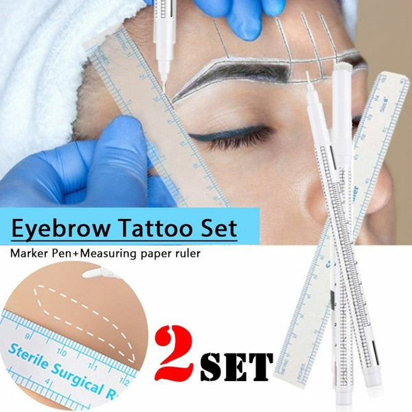 Marker Microblading Accessories White Tattoo Skin Marker Pen Eyebrow Surgical
