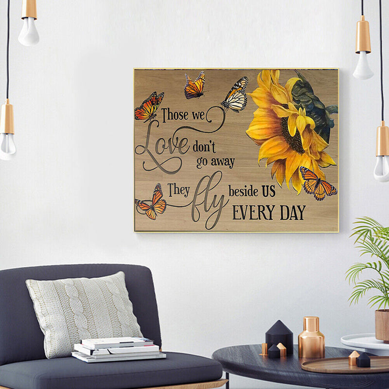 Letters Sunflower Oil Paint By Numbers Kit DIY Home Decoration Gift Wall Pict