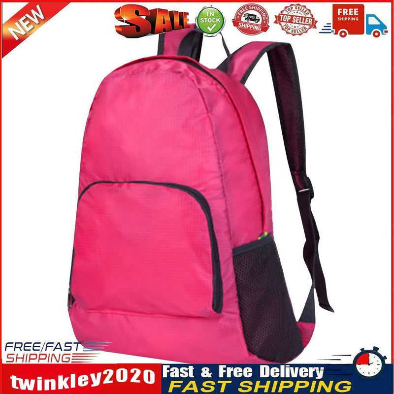 20L Men Women Backpack Folding Lightweight Trekking Rucksack (Rose Red) Newly