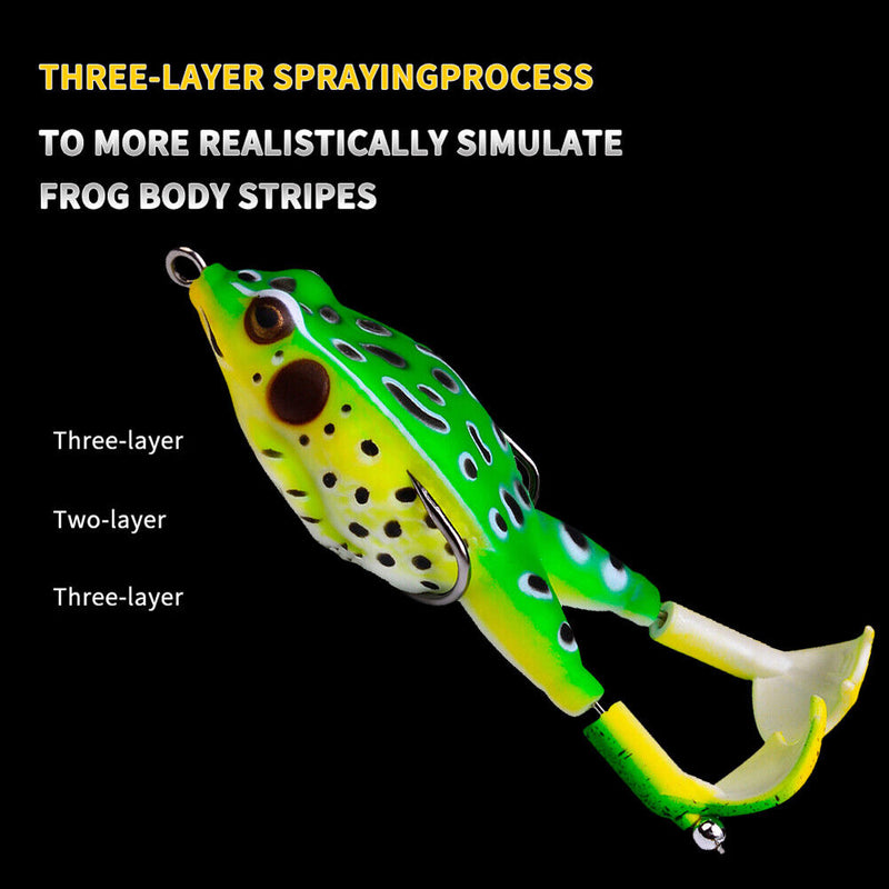 Bionic Frog Crankbait Lure 9.5cm 24g Silicone Soft Bait Outdoor Fishing Tackl