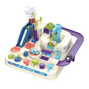 Track Adventure Racing Rail Car Inertia Slide Toys (Macaroon with 4 Cars) Newly