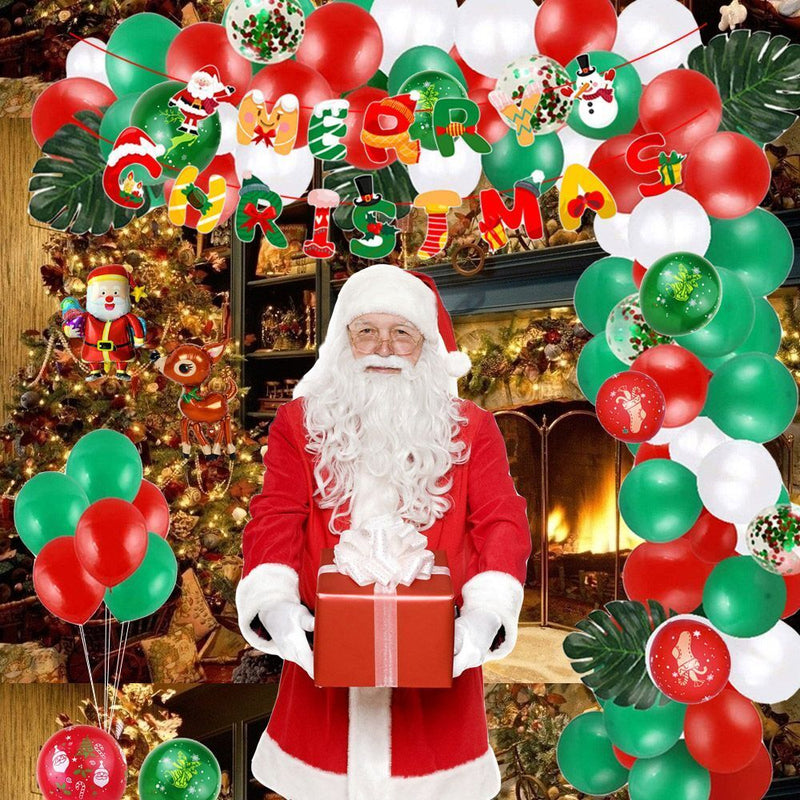 Arch Party Banner Decor Latex Balloons Set Merry Christmas Confetti Balloon