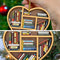 Book Lovers Heart-Shaped Bookshelf Pendant Ornament Christmas Tree Decor x 1 Pc#