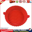 Silicone Air Fryer Liner Non-Stick Fryer Basket Steamers Oil Mat (Red) Newly