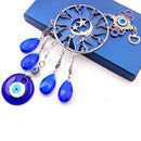 Crystal Dream Catchers Pendant Blue Devil Eyes Hanging Windchime Window Ornament