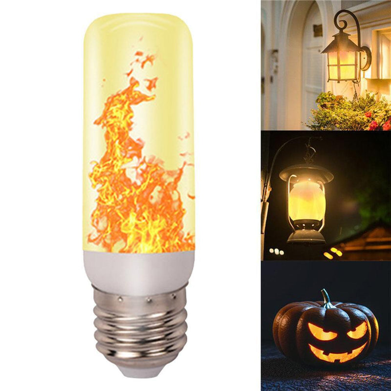 LED Flame Bulb Light Simulation Flickering Flame Atmosphere Lamp (Yellow)