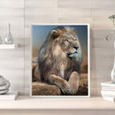 5D Full Round Drill Drawing Picture Lion Diamond Painting Living Room Ornam
