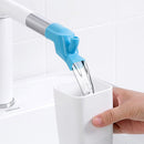 Silicone Faucet Extender Gadget Children Washing Splash-Proof Device (Blue)