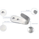Stainless Steel Door Hook Set with Screws Clothes Hat Wall Hanger (3mm)