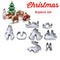 8 Pcs Christmas Cookie Cutters Biscuit Fondant Cake Decorating Baking Set Mold~