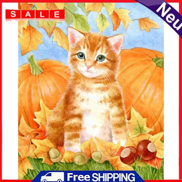 40x50cm Colorful DIY Paint By Number Kit Autumn Pumpkin Abstract Decoration Gift