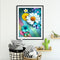 Oil Paint by Numbers Flower Butterfly Canvas Artwork Living Room Picture Decor