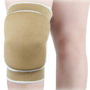 2pcs Warm Knee Support Kneepad Breathable Basketball Knee Pad Strap (Camel)