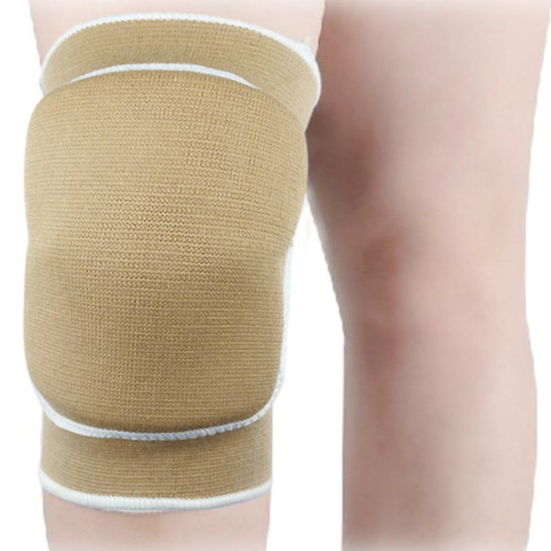 2pcs Warm Knee Support Kneepad Breathable Basketball Knee Pad Strap (Camel)