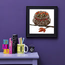 #A Owl Pattern Partial Cross Stitch 14CT DIY Printed Embroidery Kits Home Decor