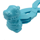 Dinosaur Snowball Maker Clip Outdoor Winter Snow Sand Mold Fun Toys (Blue)