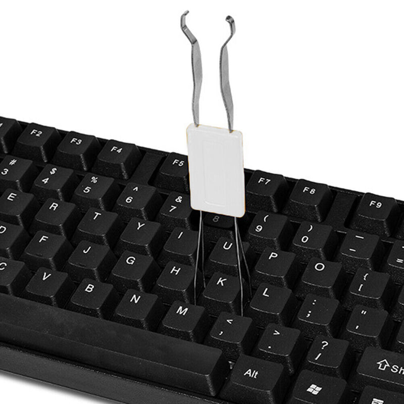 2 in 1 Mechanical Keyboard Key Cap Puller Universal Shaft Remover (White)