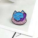 Cartoon Phone Cat Brooches Lapel Pin Women Men Clothing Bags Metal Badge Jewelry