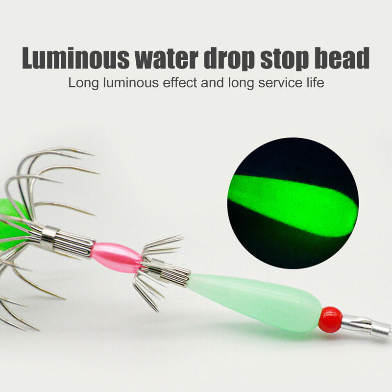Luminous Squid Umbrella Hook Carbon Steel Cuttlefish Soft Hook Fishing Equipment