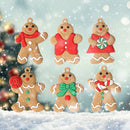 6pcs Xmas Gingerbread Man Tree Pendant Room Cute Hanging Decor (Small B) Newly