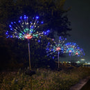 LED Solar Firework Lights Outdoor Dandelion Fairy String Lamp (Multicolor) Newly