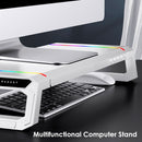 RGB Desktop Monitor Holder 4 USB 2.0 Laptop Stand Base Computer Screen Riser