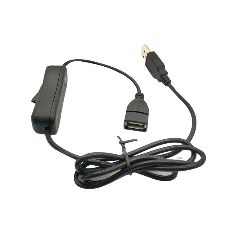 USB Male To Female Cable Extension with ON/OFF Switch 1m Fan Power Supply Wire