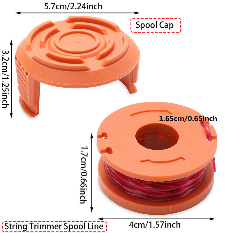 Weedeater Spool Cap with Worx WA0010 Trimmer Line Worx Replacement Spools