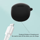 Silicone Case for Realme Buds Air 2 Protective Cover with Carabiner (Black)