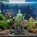 Pirate Captain Aquarium Decorations Landscape Skeleton on Wheel Action Newly