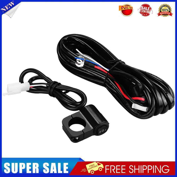 LED Spotlight Harness Relay Loom Cable Kit for Motorcycle Headlight (2.2M)