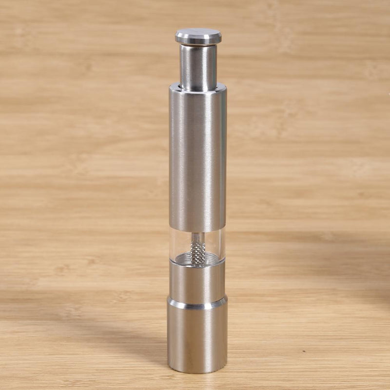 Stainless steel hand pepper mill with black pepper grinder