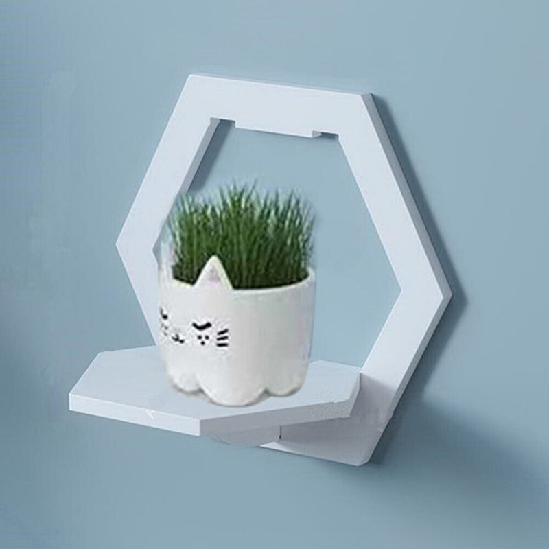 Wall Shelf Free Punch Wall-mounted TV Background Storage Display Holder (A)