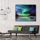 Painting By Numbers Aurora Hand Painted Canvas Oil Art Picture Crafts DIY Kit