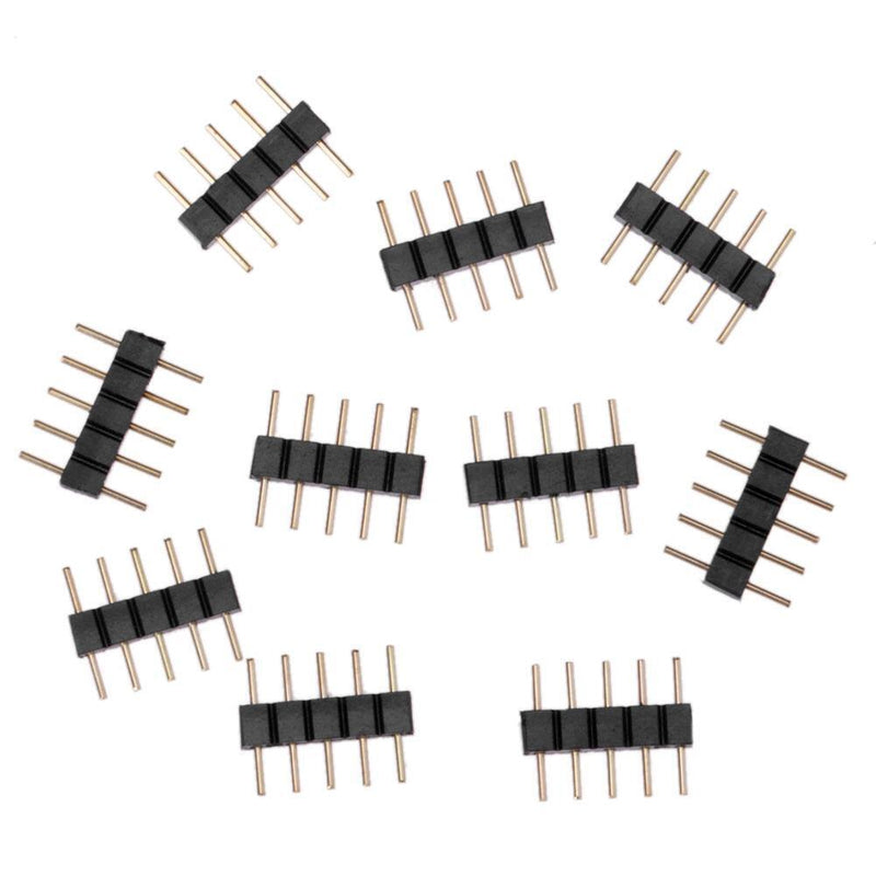 10pcs Male Connector Pin Needle for LED Strip(5Pin RGBW5050)(Black) Newly