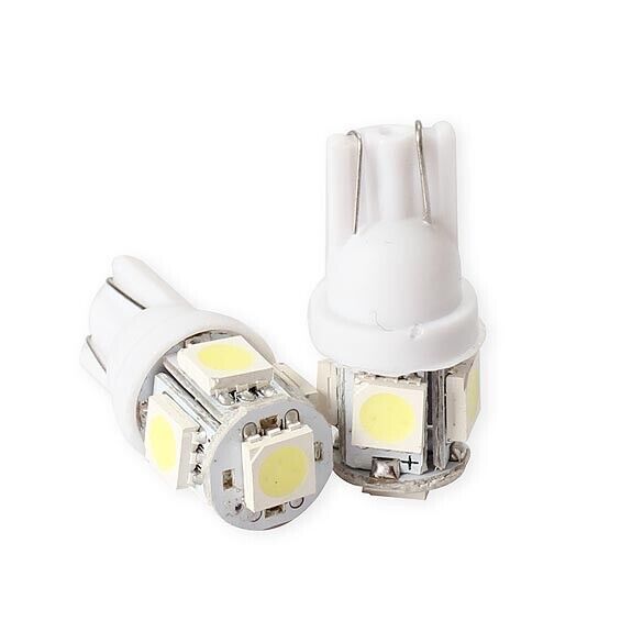 2PCS T10 5050 5SMD LED White Light Car Side Wedge Tail Light Lamp Bright Newly